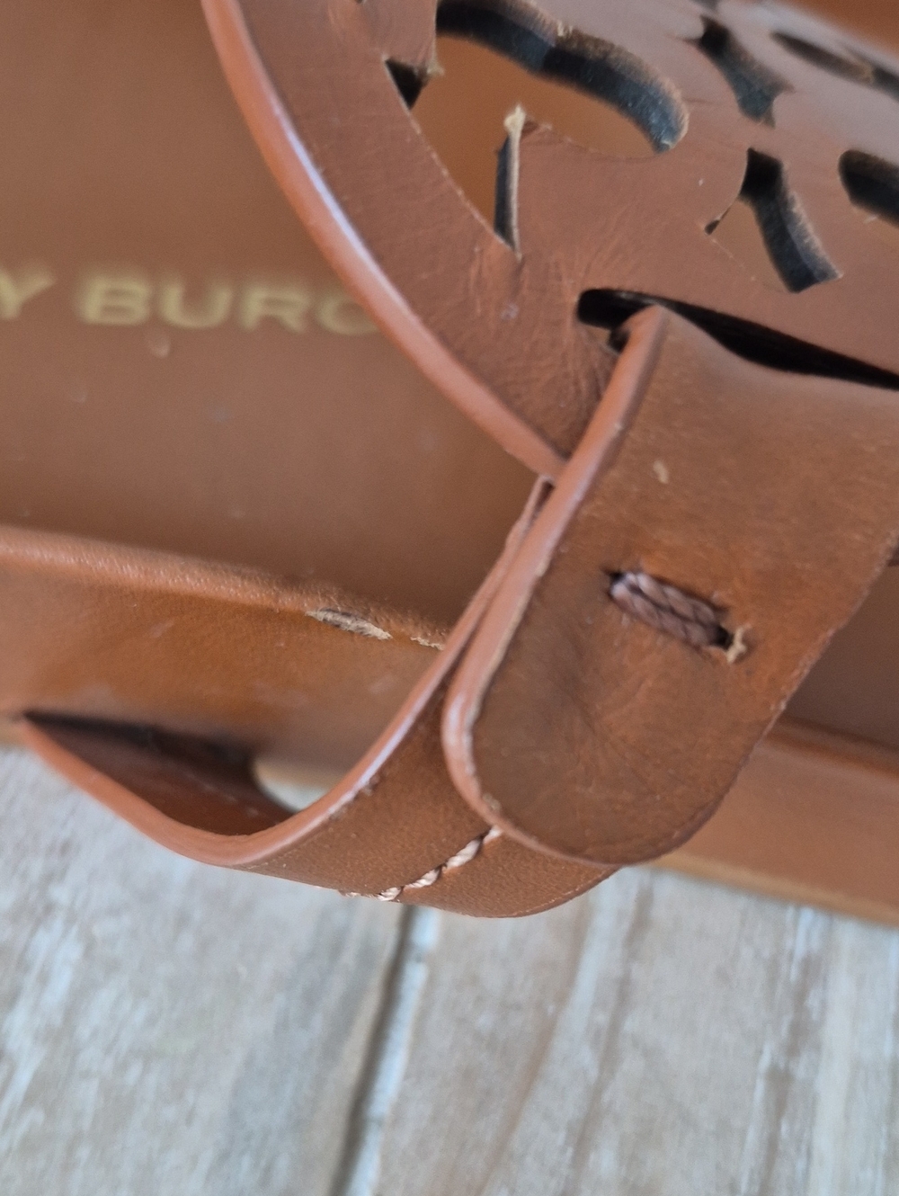 Tory Burch Cloud Miller Sandals Bourbon Miele Size 7 - Picture 5 of 12